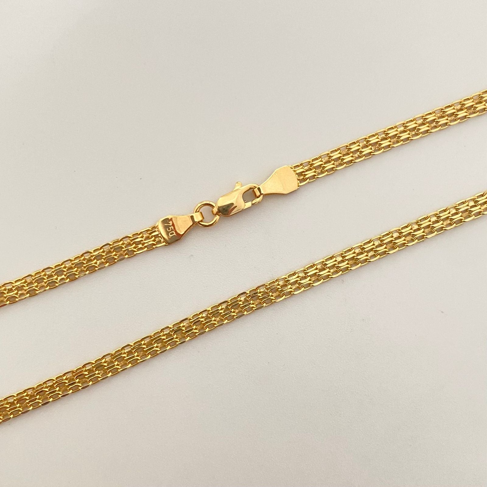 Cadena It china doble carril Oro amarillo 18k +1 / 5,65 Gr / 3,3 mm / 60 Cm